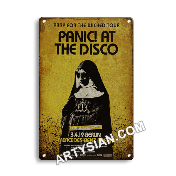 ARTYSIAN Panic At The Disco - Neuer Termin, Berlin 2019 - Konzertplakat-Metal Sign 30X20cm