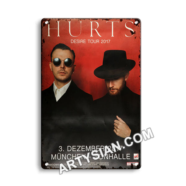 ARTYSIAN Hurts - Desire Tour, München 2018Metal Sign 30X20cm