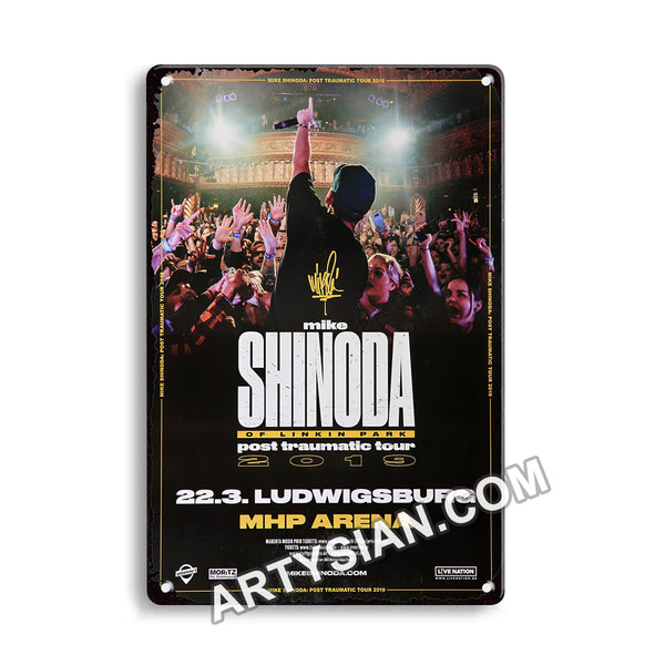ARTYSIAN Mike Shinoda of Linkin Park - Post Traumatic , Ludwigsburg 2019 - Konzertplakat- Metal Sign 30X20cm