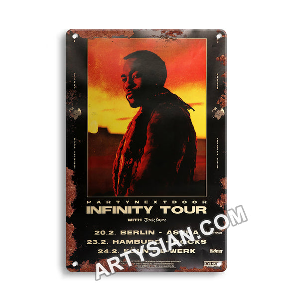 ARTYSIAN PARTYNEXTDOOR - Infinity Tour with Jessie Reycz, All Dates 2018Metal Sign 30X20cm