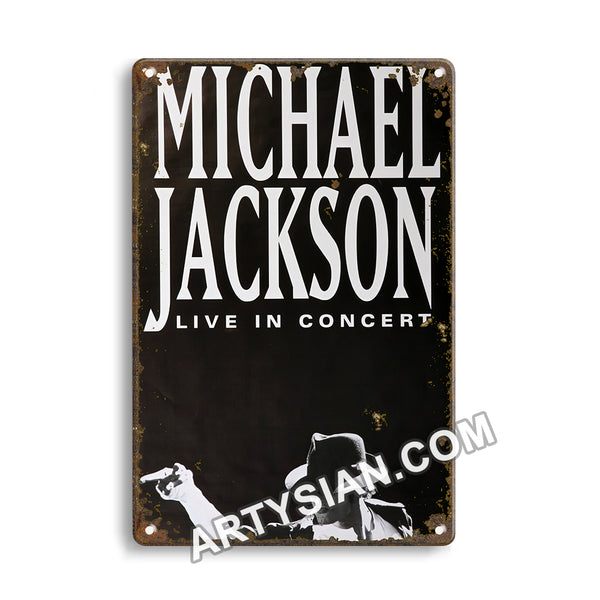 ARTYSIAN Michael Jackson - Door Poster, Frankfurt 1992-Metal Sign 30X20cm