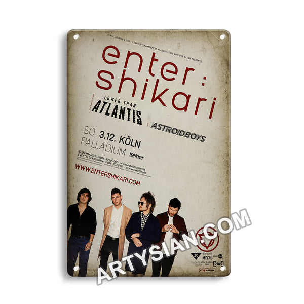 ARTYSIAN EnterShikari - The Spark, Köln 2017 Metal Sign 30X20cm