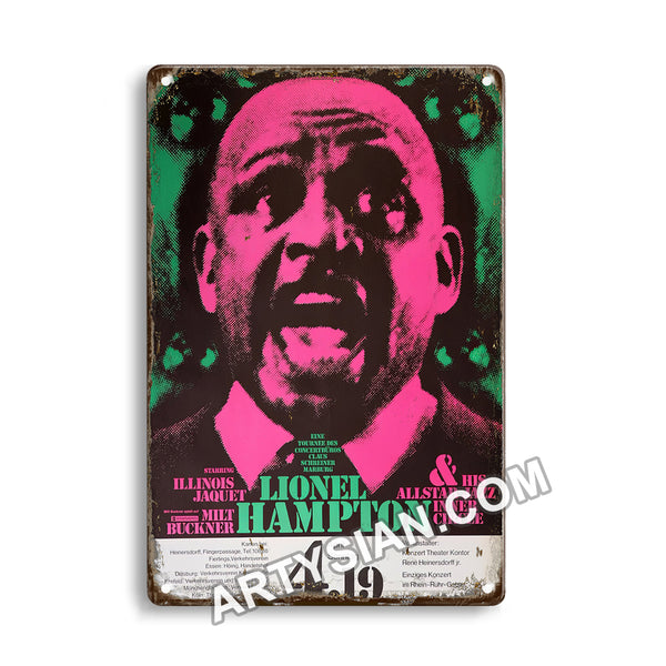 ARTYSIAN Lionel Hampton, Düsseldorf 1971-Metal Sign 30X20cm