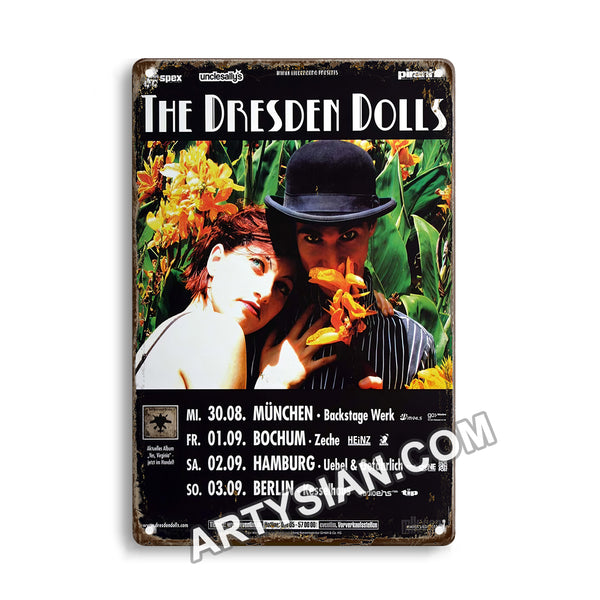 ARTYSIAN The Dresden Dolls - Yes Virginia, Tour 2006 - Konzertplakat-Metal Sign 30X20cm