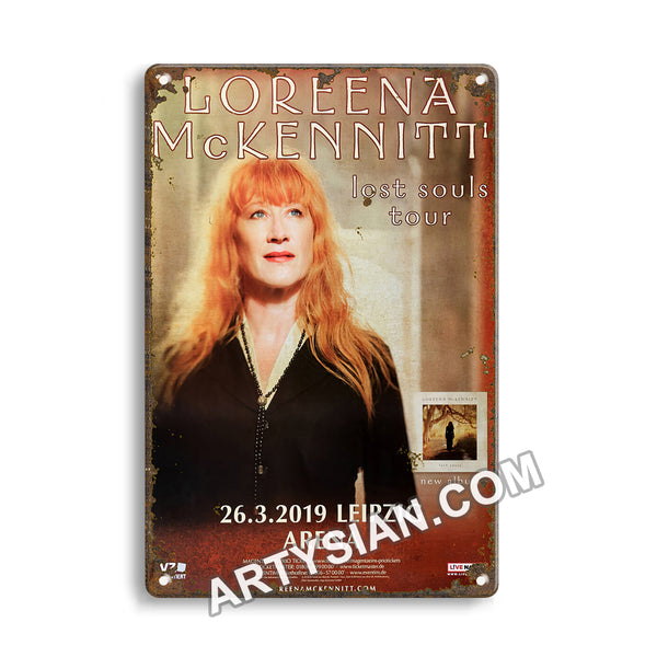 ARTYSIAN Loreena McKennitt - Lost Soul, Leipzig 2019 - Konzertplakat-Metal Sign 30X20cm