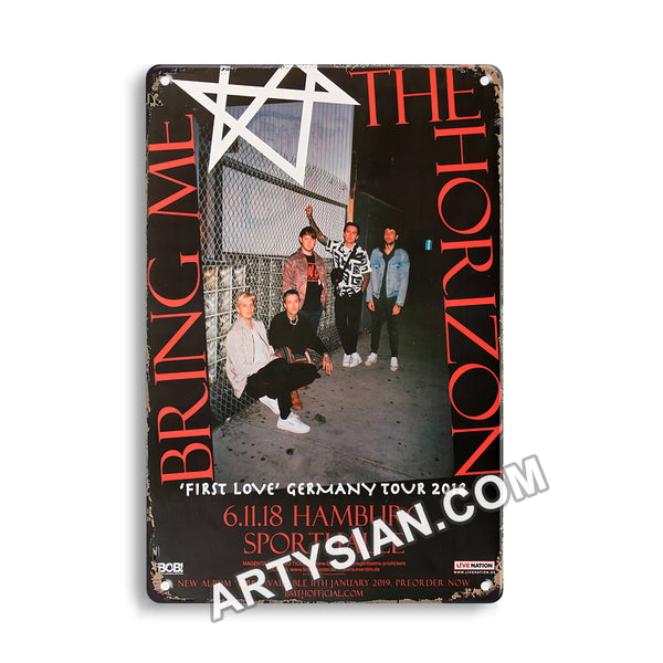 ARTYSIAN Bring Me The Horizon - First Love, Hamburg 2018 - KonzertplakatMetal Sign 30X20cm