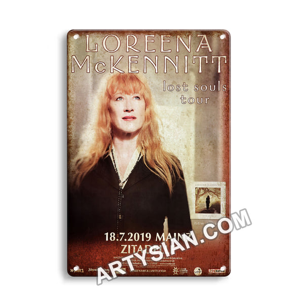 ARTYSIAN Loreena McKennitt - Lost Souls, Mainz 2019 - Konzertplakat-Metal Sign 30X20cm