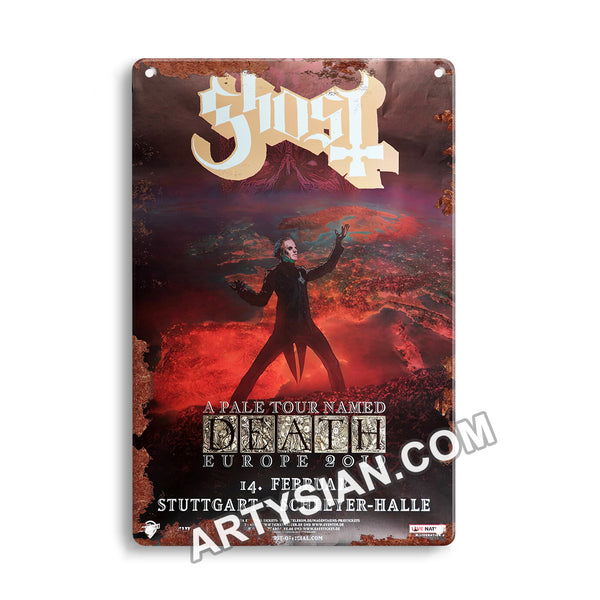 ARTYSIAN Gosth - A pale Tour Named Death Europe, Stuttgart 2019Metal Sign 30X20cm