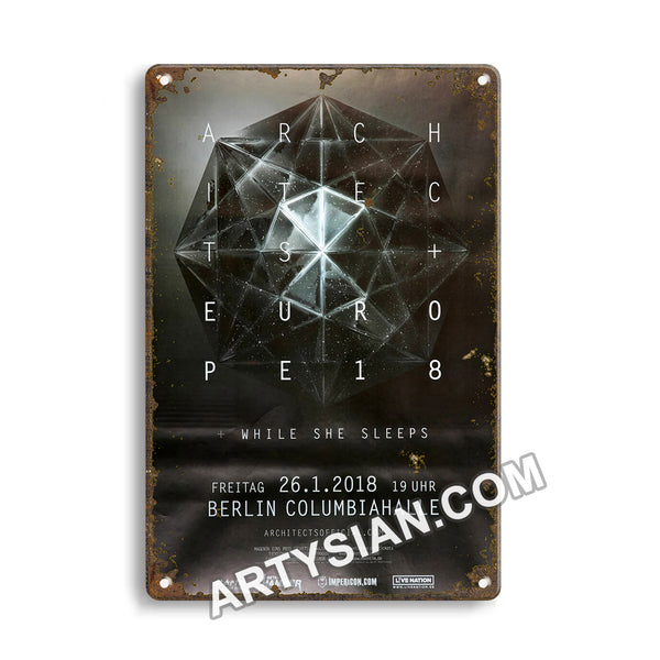 ARTYSIAN Architects - While She Sleeps, Berlin 2018Metal Sign 30X20cm