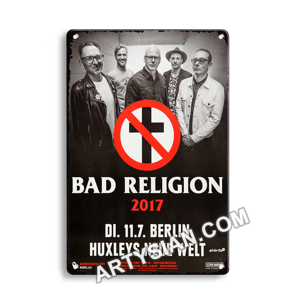 ARTYSIAN Bad Religion - True North Live, Berlin 2017 - KonzertplakatMetal Sign 30X20cm