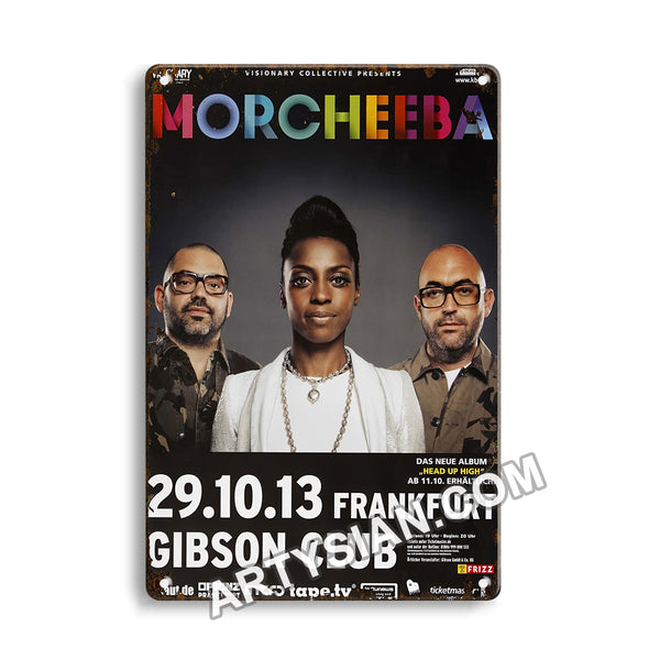 ARTYSIAN Morcheeba - Head Up High, Frankfurt 2013 - Konzertplakat-Metal Sign 30X20cm