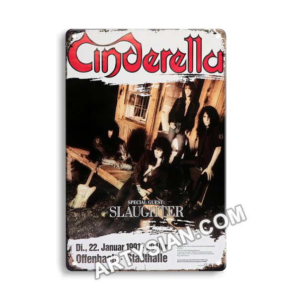 ARTYSIAN Cinderella - Heartbreak Station, Offenbach 1991Metal Sign 30X20cm