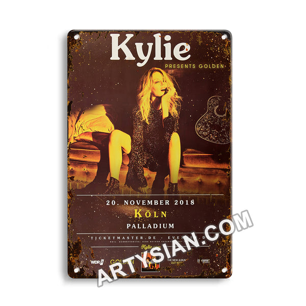 ARTYSIAN Kylie - Golden, Köln 2018 - Konzertplakat-Metal Sign 30X20cm