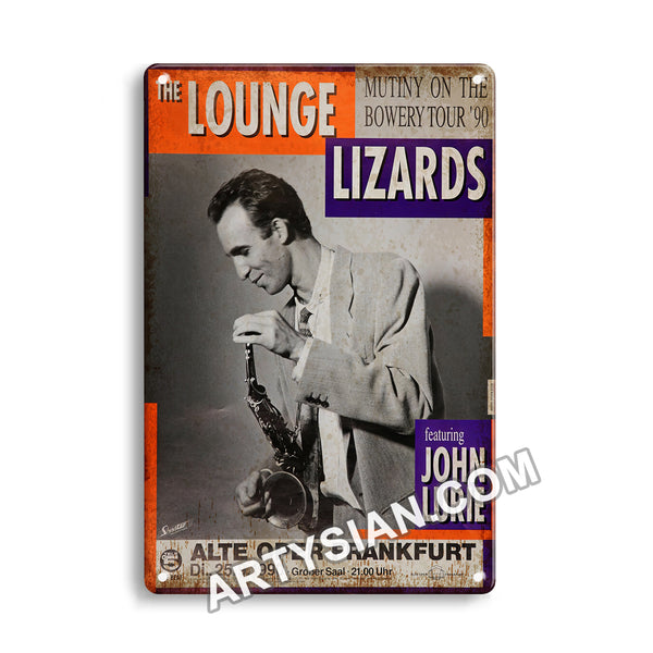 ARTYSIANThe Lounge Lizards - Mutiny On The Bowery Tour, Frankfurt 1990Metal Sign 30X20cm