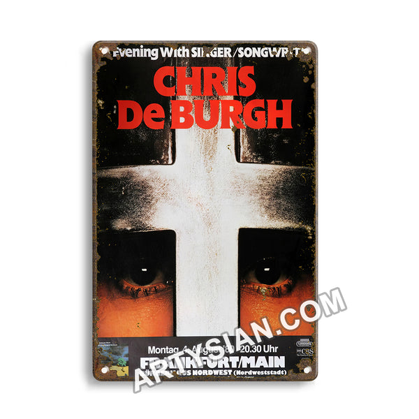 ARTYSIAN Chris de Burgh, Frankfurt 1980Metal Sign 30X20cm