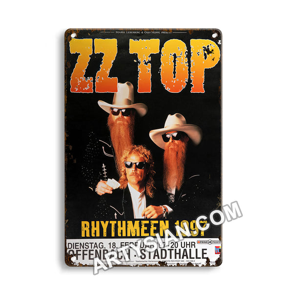 ARTYSIAN ZZ Top - Rhytmeen , Offenbach 1997-Metal Sign 30X20cm