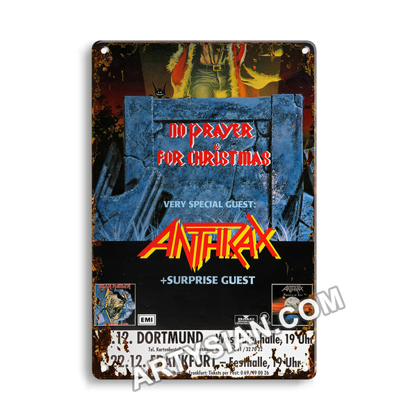 ARTYSIAN Iron Maiden - 2Teilig - Unterteil - The Metal Hammer Christmas Show, DortmundFrankfurt 1990 Metal Sign 30X20cm