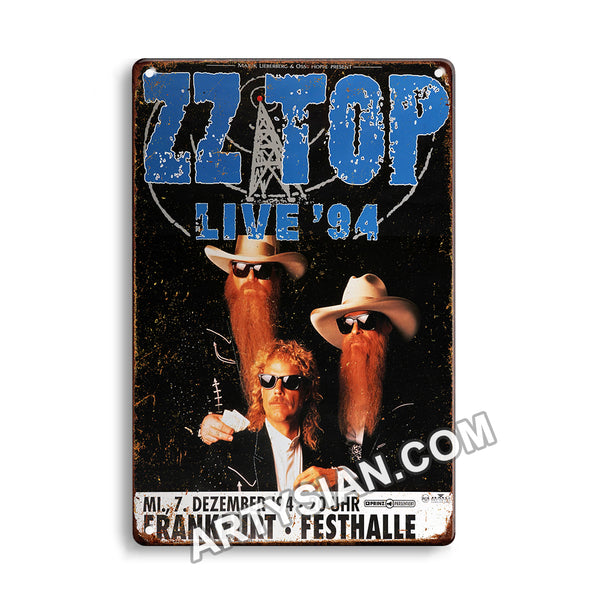 ARTYSIAN ZZ Top - Live ´94, Frankfurt 1994-Metal Sign 30X20cm