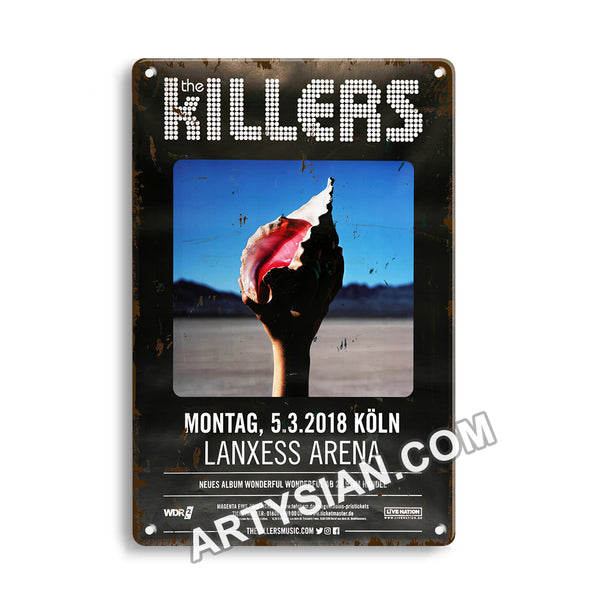 ARTYSIAN The Killers - Wonderful Wonderful, Köln 2018-Metal Sign 30X20cm