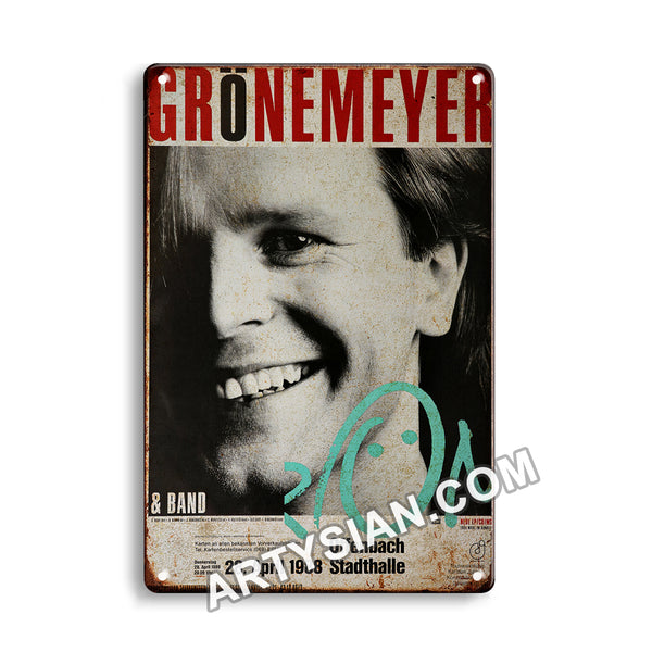 ARTYSIAN Grönemeyer & Band, Offenbach 1988Metal Sign 30X20cm