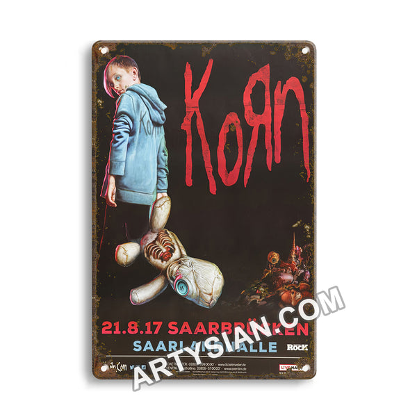 ARTYSIAN Korn - The Serenity Of Suffering, Saarbrücken 2017 - Konzertplakat-Metal Sign 30X20cm