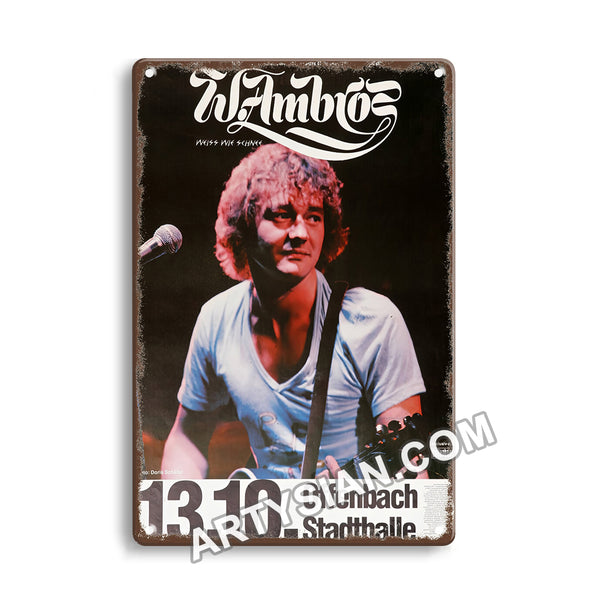 ARTYSIAN Wofgang Ambros - Weiss Wie Schnee, Offenbach 1980-Metal Sign 30X20cm