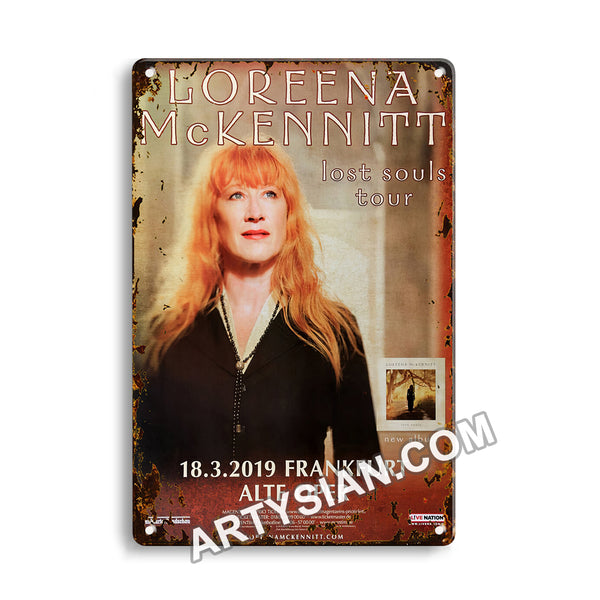 ARTYSIANLoreena McKennitt - Lost Soul, Frankfurt 2019 - Konzertplakat- Metal Sign 30X20cm