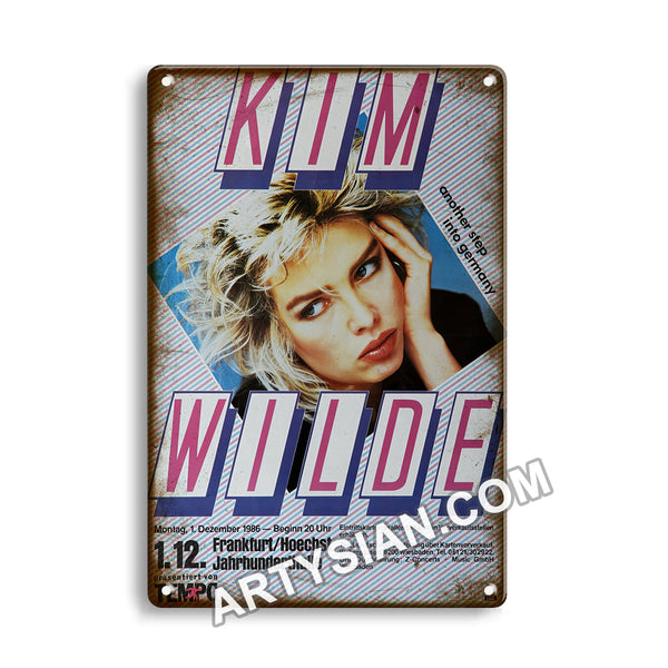 ARTYSIAN Kim Wilde, Frankfurt 1986- Metal Sign 30X20cm