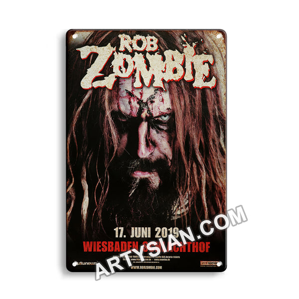ARTYSIAN Rob Zombie - The Electric Warlock, Wiesbaden 2019 - Konzertplakat-Metal Sign 30X20cm