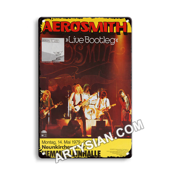 ARTYSIAN Aerosmith - Live Bootleg, Neunkirchen 1979 Metal Sign 30X20cm