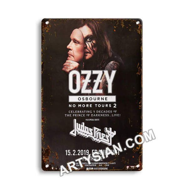 ARTYSIAN Ozzy Osbourne - No More Tours, Frankfurt 2019 - Konzertplakat- Metal Sign 30X20cm