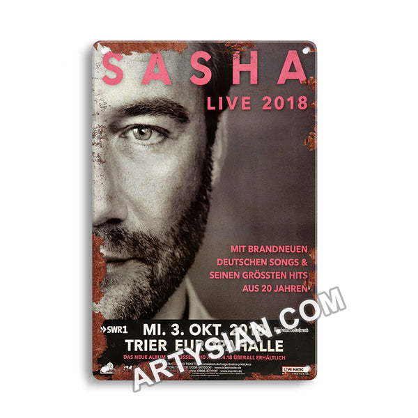 ARTYSIAN Sasha - Live !, Trier 2018 - Konzertplakat-Metal Sign 30X20cm