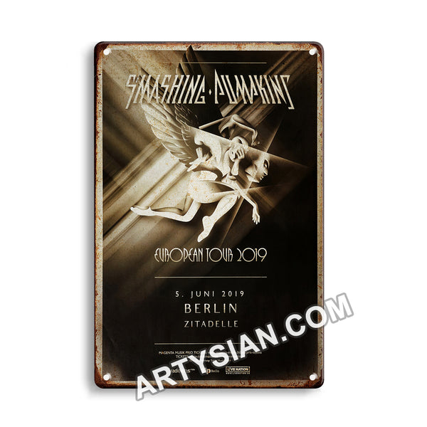 ARTYSIAN Smashing Pumpkins - Shiny And Oh So Bright, Berlin 2019 - Konzertplakat-Metal Sign 30X20cm