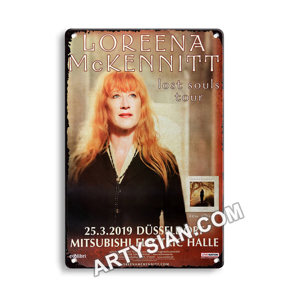 ARTYSIAN Loreena McKennitt - Lost Soul, Düsseldorf 2019 - Konzertplakat-Metal Sign 30X20cm