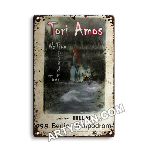 ARTYSIAN Tori Amos - Native Invader Tour, Berlin 2018-Metal Sign 30X20cm