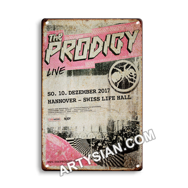 ARTYSIAN The Prodigy - Firestarter, Hannover 2017 - Konzertplakat-Metal Sign 30X20cm