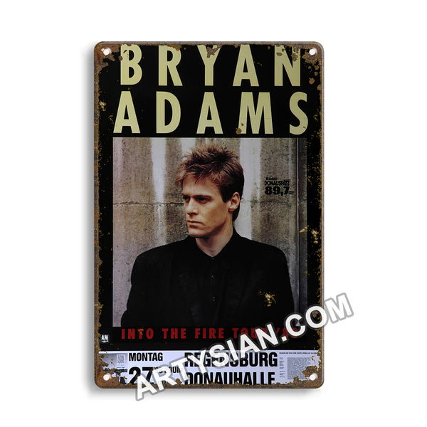 ARTYSIAN Bryan Adams, Regensburg 1988Metal Sign 30X20cm