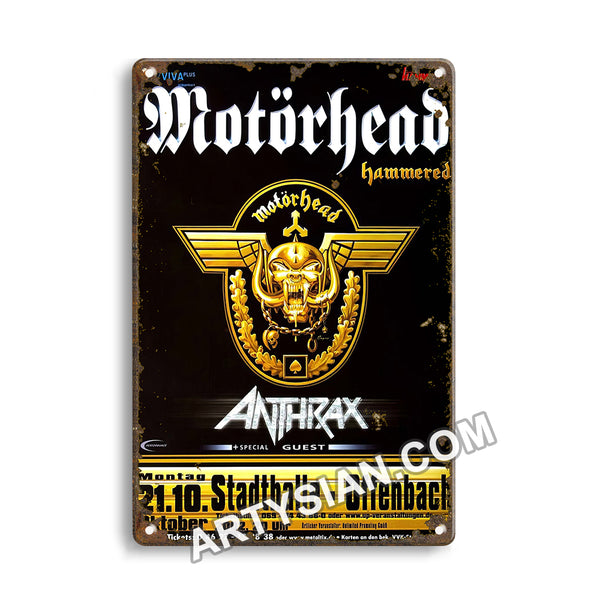 ARTYSIAN Motörhead - Hammered, Frankfurt 2002 - Konzertplakat-Metal Sign 30X20cm