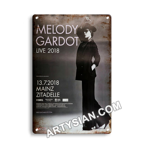ARTYSIAN Melody Gardot - Live 2020, Mainz 2018 Metal Sign 30X20cm