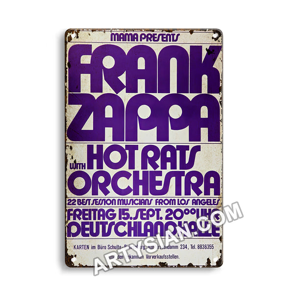 ARTYSIAN Frank Zappa , Berlin 1972Metal Sign 30X20cm