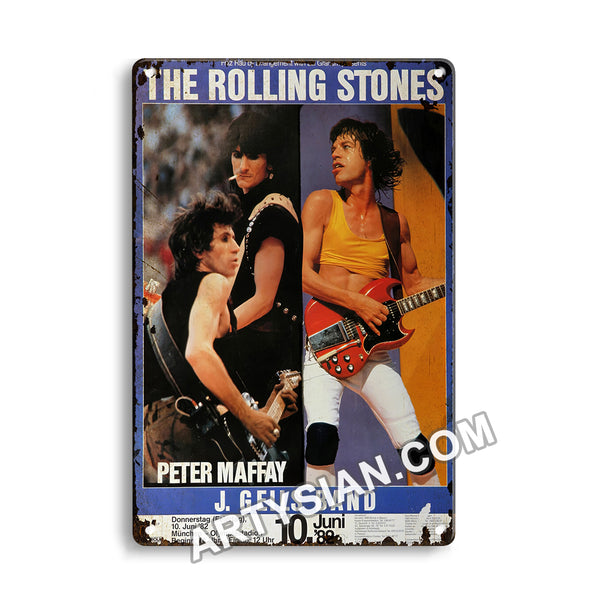 ARTYSIAN The Rolling Stones, München 1982-Metal Sign 30X20cm
