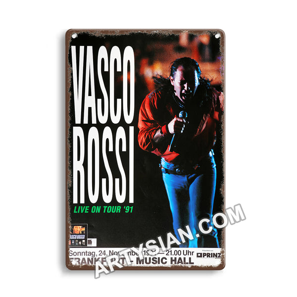 ARTYSIANVaco Rossi, Frankfurt 1991-Metal Sign 30X20cm