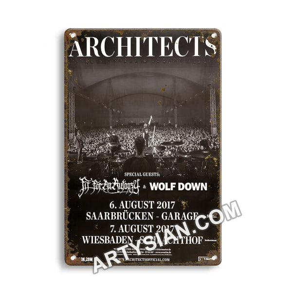 ARTYSIAN Architects - Royal Beggars, SAA & WIE 2017 - Konzertplakat Metal Sign 30X20cm