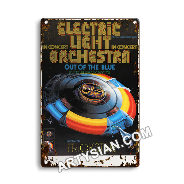 ARTYSIAN ELO Electric Light Orchestra - Out Of The Blue In To Germany, No Town 1978Metal Sign 30X20cm