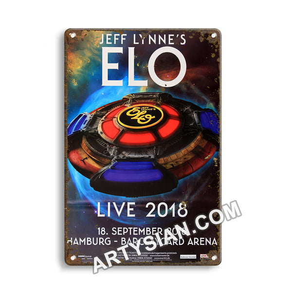 ARTYSIAN E L O - Jeff Lynne´s, Hamburg 2018 - KonzertplakatMetal Sign 30X20cm