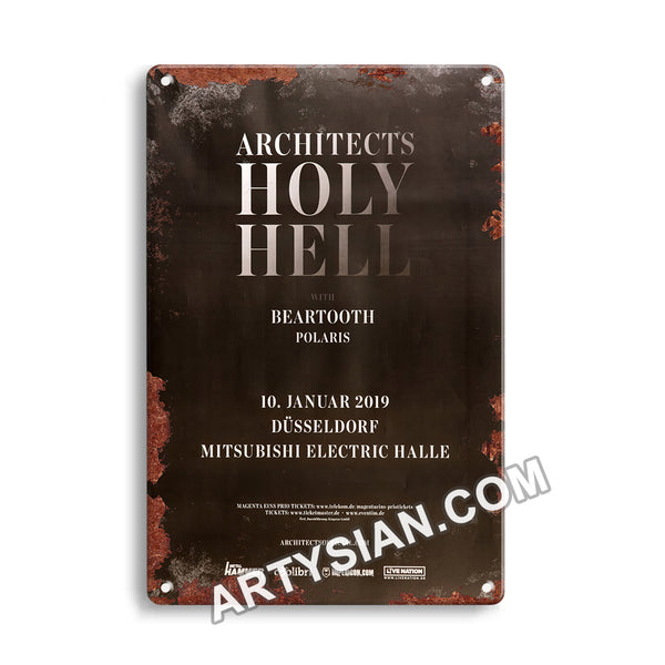 ARTYSIAN Architects - Holy Hell, Düsseldorf 2019 - Konzertplakat Metal Sign 30X20cm