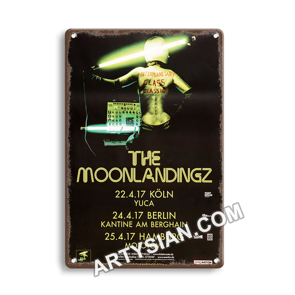 ARTYSIAN The Moonlandingz - Interplanetary Class, Tourneedaten 2017 - Konzertplakat-Metal Sign 30X20cm