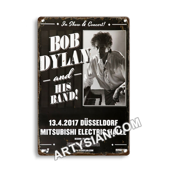 ARTYSIAN Bob Dylan - In Show & Concert, Düsseldorf 2017 - KonzertplakatMetal Sign 30X20cm