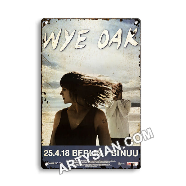 ARTYSIANWye Oak - The Louder I Call, Berlin 2018 - Konzertplakat-Metal Sign 30X20cm