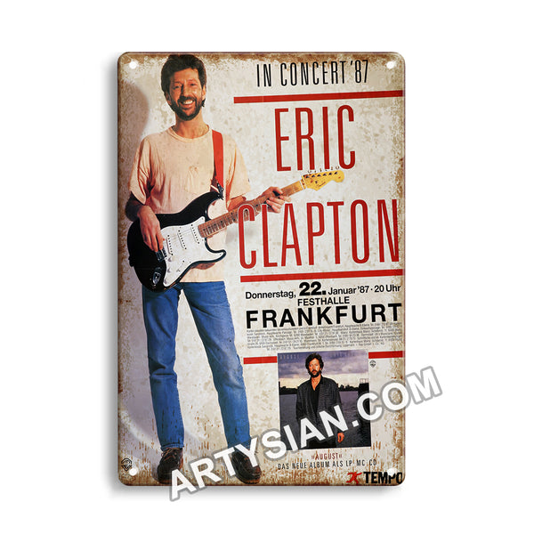 ARTYSIAN Eric Clapton, Frankfurt 1987 Metal Sign 30X20cm